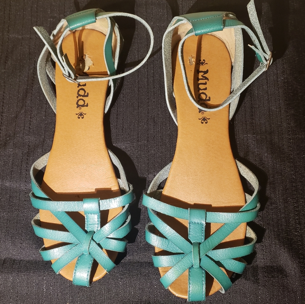 Mudd Boho Teal Sandals